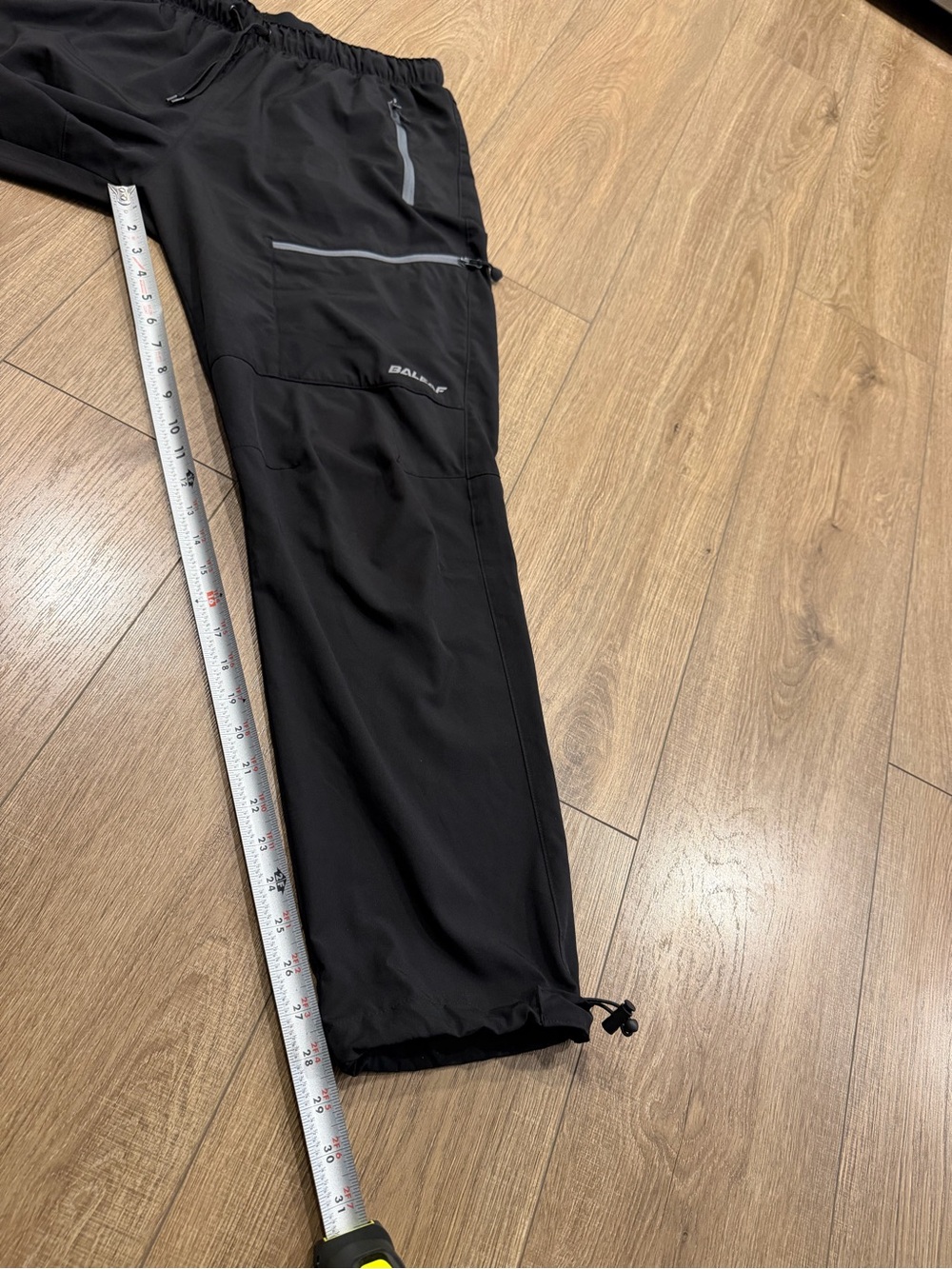 Baleaf Black Jogger Sweatpants with Gray Accents, L - Picture 6 of 7